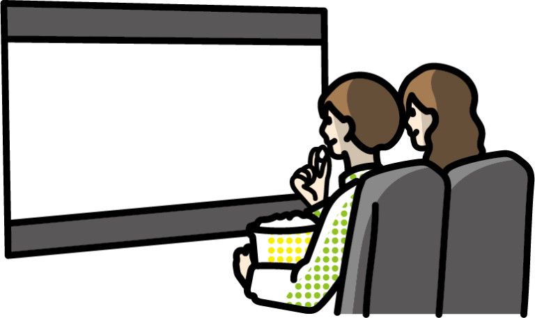 自宅にDVDが到着するイラスト